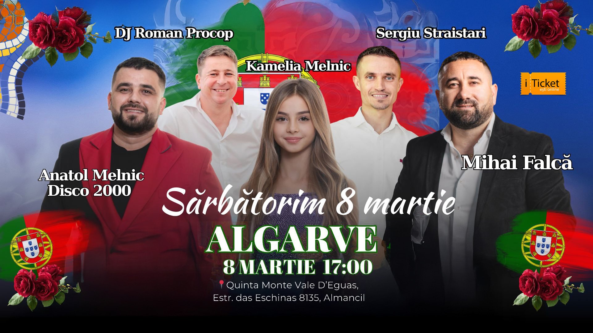 Algarve - Sărbătorim ziua Femeii cu Mihai Falcă, Anatol Melnic Disco 2000, Sergiu Straistari