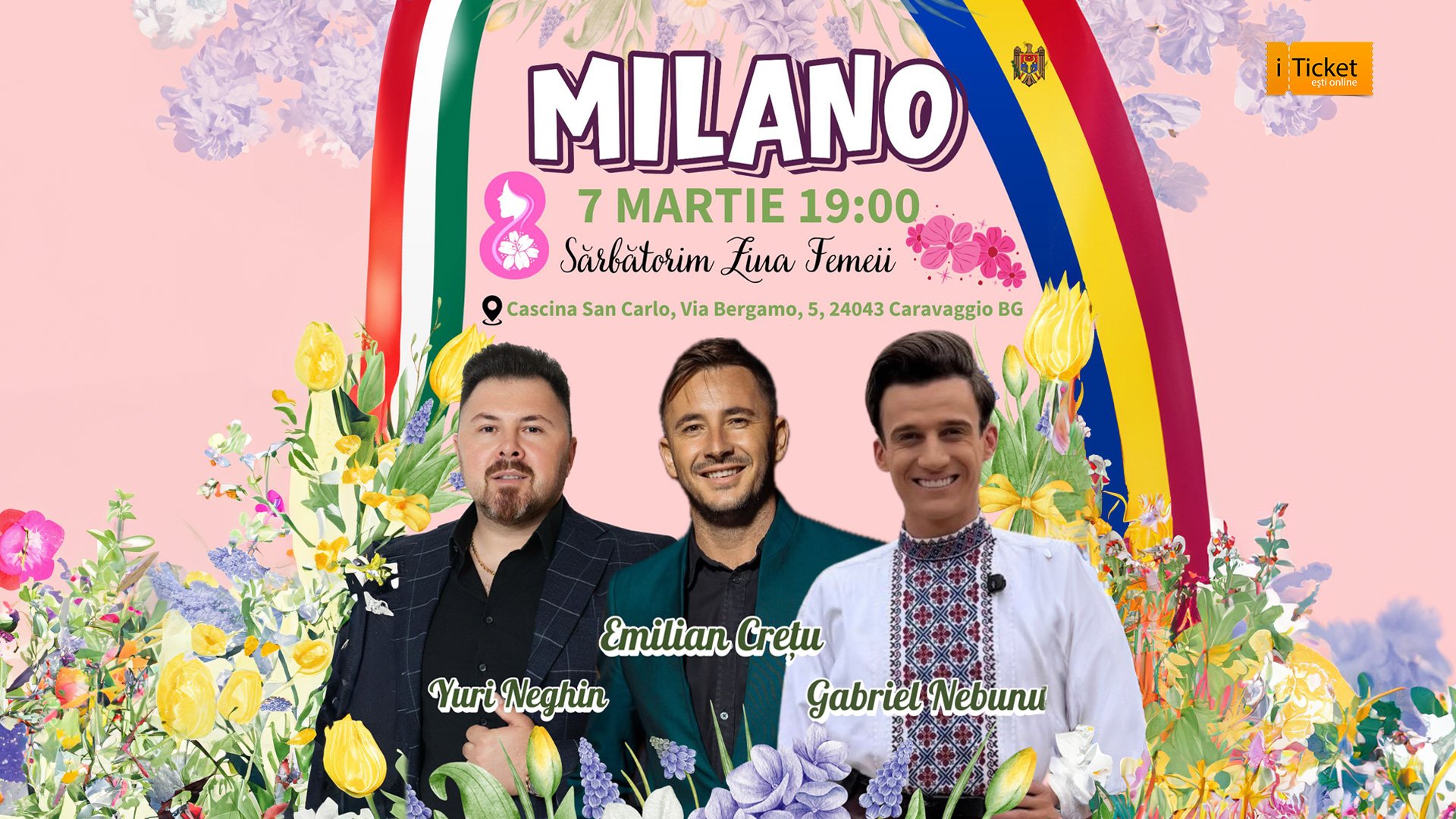 Milano - Sărbătorim ziua Femeii cu Gabriel Nebunu, Emilian Cretu și Yuri Neghin