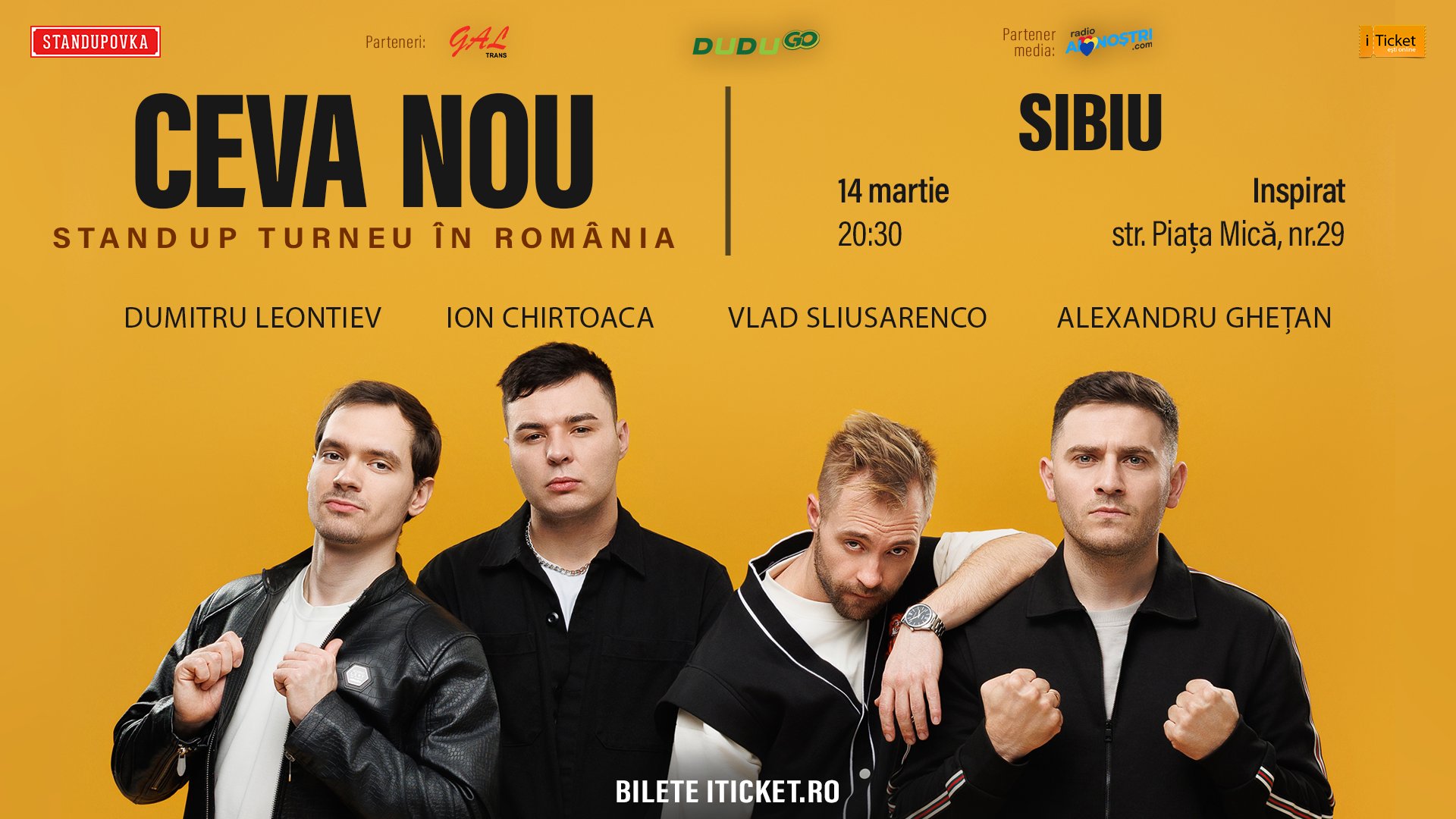 CEVA NOU Standup turneu în România - Sibiu