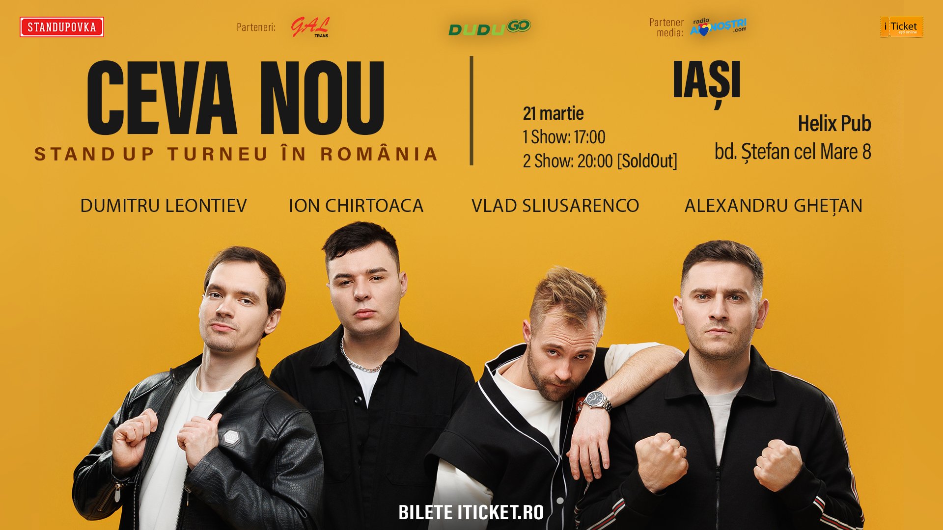 CEVA NOU Standup turneu în România - Iași